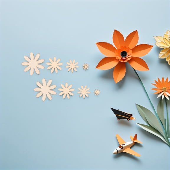 TABLZONE 350Pcs Beige Wood Flower Slices Smooth Surface Floral Craft Supplies for DIY Projects