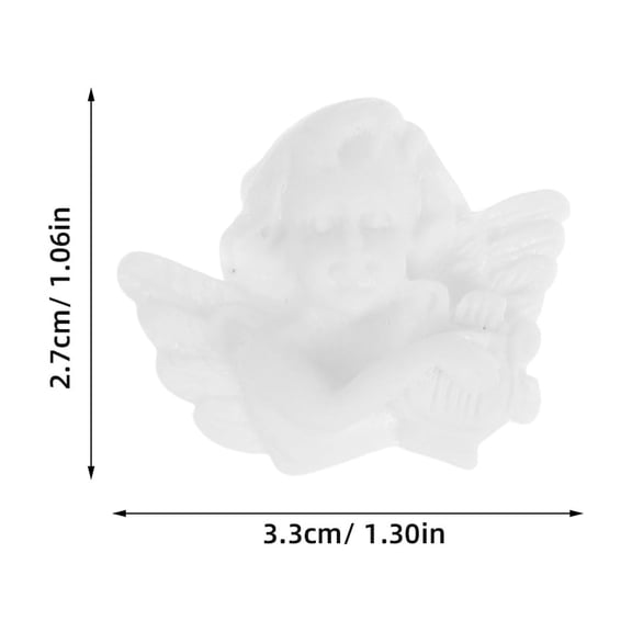 TABLZONE 36-Piece White Resin Angel Figurine Set Elegant Home Decor Lightweight Compact Ornaments