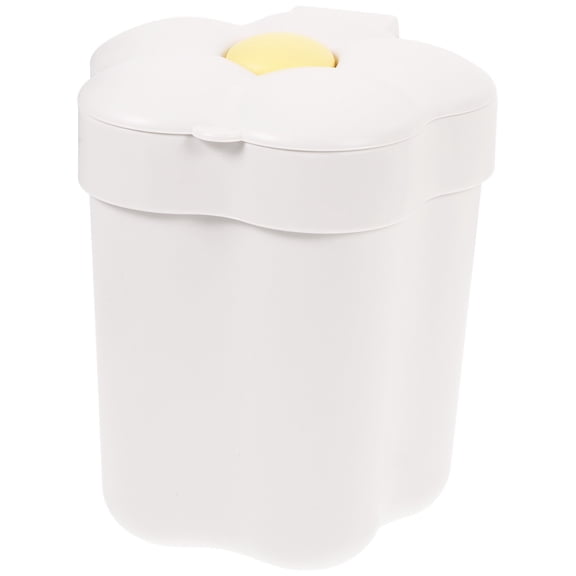 TABLZONE Compact White Trash Can - Ideal for Home and Office, No Peculiar Smell