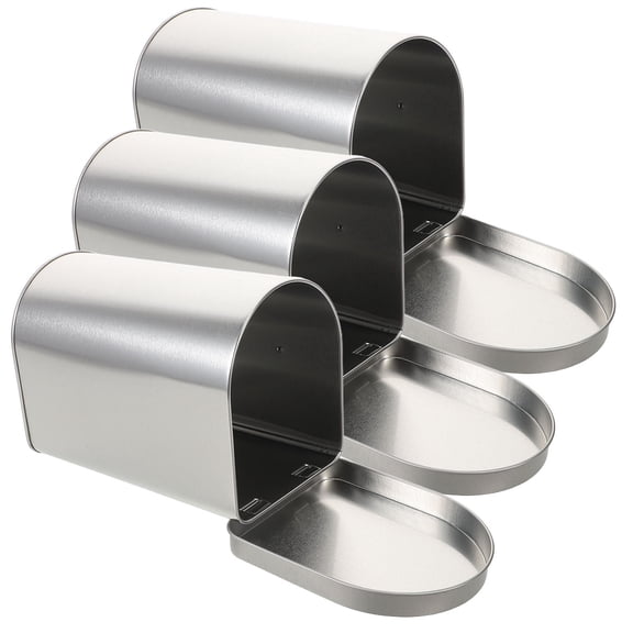 TABLZONE Mailbox Shaped Tin Storage Containers Set of 3 Decorative Metal Boxes for Home Organization