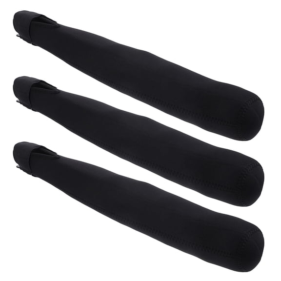 TABLZONE 3Pcs Baseball Bat Cover Black Soft Neoprene Bat Sleeve Protector with Hook for Dirt Weather Protection