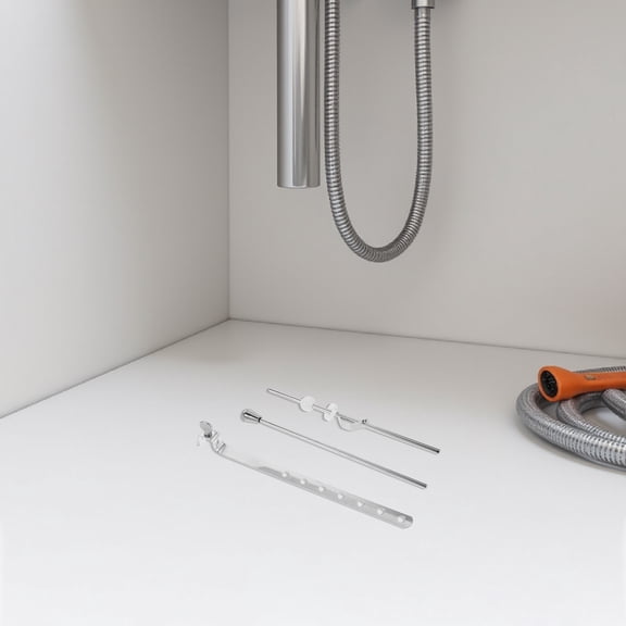 TABLZONE 3-Piece Plated Sink Drain Pull Rod Replacement Kit with Metal Lifting Rod for Kitchen and Bathroom Drain Repair