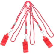 TABLZONE Red Emergency Whistle Portable for Outdoor Adventures and Lifeguard Use 3Pcs