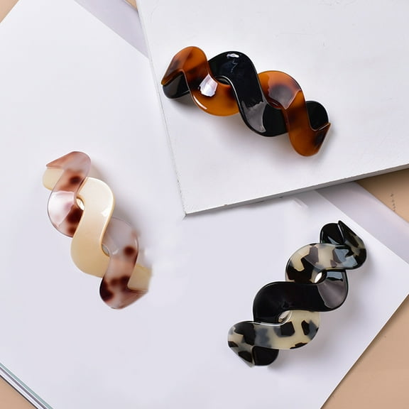 TABLZONE 3Pcs Hair Barrette Clips Snap Hair Clip in Assorted Color for Women Daily Life Use