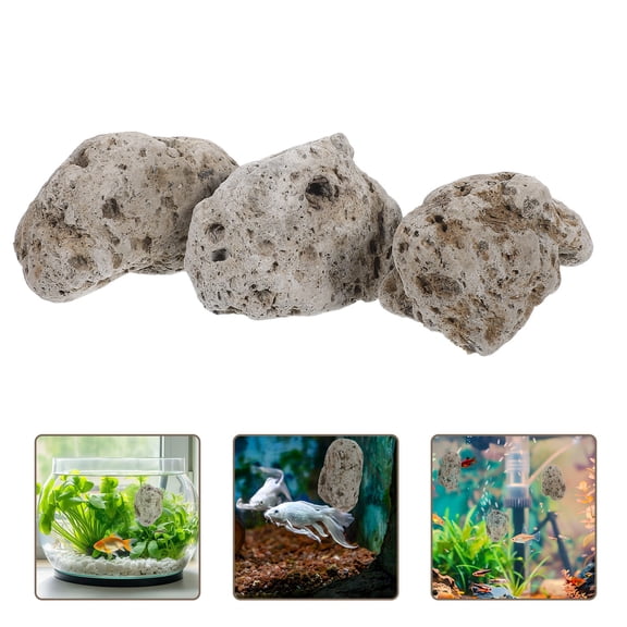 TABLZONE Green Floating Rocks for Fish Tank Landscape Enhancement