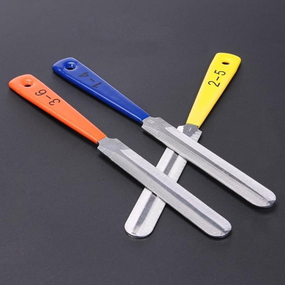 TABLZONE 3Pcs Luthier Nut File Set Assorted Colors for Guitar Bass Repair