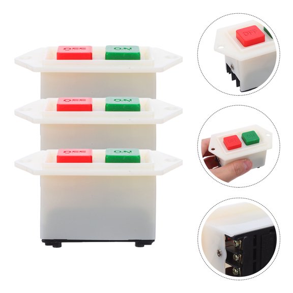 TABLZONE 3Pcs Heavy Duty Bench Grinder Switch Fast Response Start Stop Control for Industrial Machines