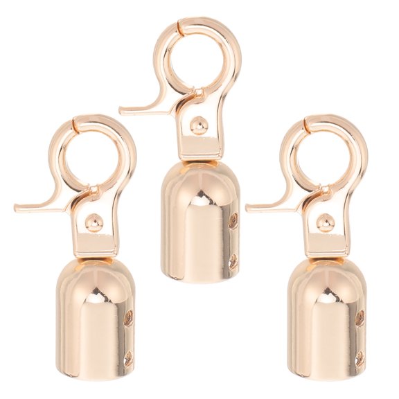 TABLZONE Durable Metal Rope Clips Golden Zinc Alloy for Stanchion Ropes