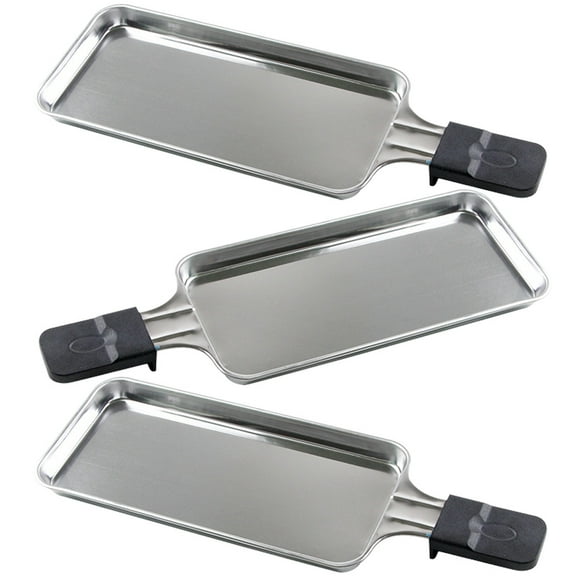 TABLZONE 3Pcs Stainless Steel BBQ Plate Nonstick Baking Cooking Sheet for Professional Chefs