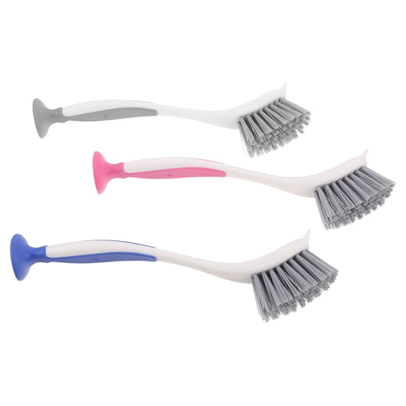 TABLZONE Dish Brush Scrubber Multi-Color PP Handle for Pots and Pans 3Pcs