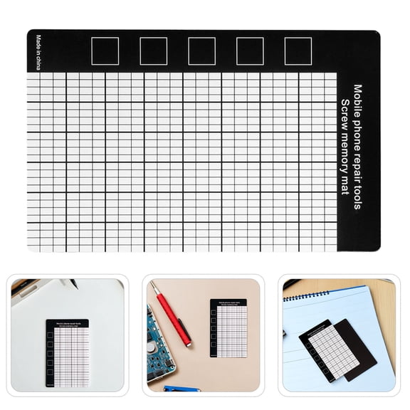 TABLZONE 3-Pack Magnetic Repair Mats Black Flexible Pads for Small Screws and Tool Organization Storage