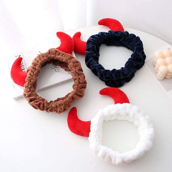 TABLZONE 3-Pack Reusable Shower Hairbands for Skincare, Soft Texture, Assorted Colors for Daily Use