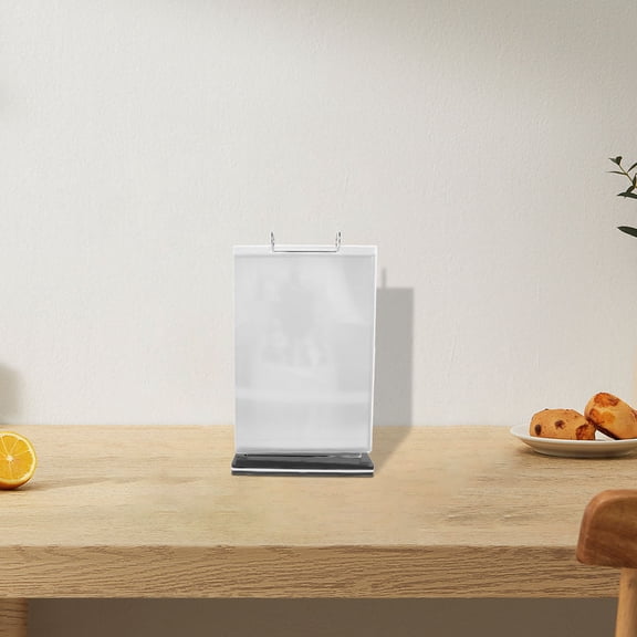 TABLZONE 3-Pack Menu Holder Stand with No- Display Rack, PVC for Restaurant and Tabletop Use