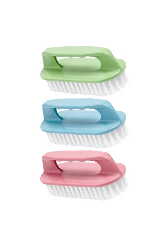 3-Pack Manual Shoe Cleaning Brushes Green - Scrub Brush for Shoes, Sneakers, and Boots