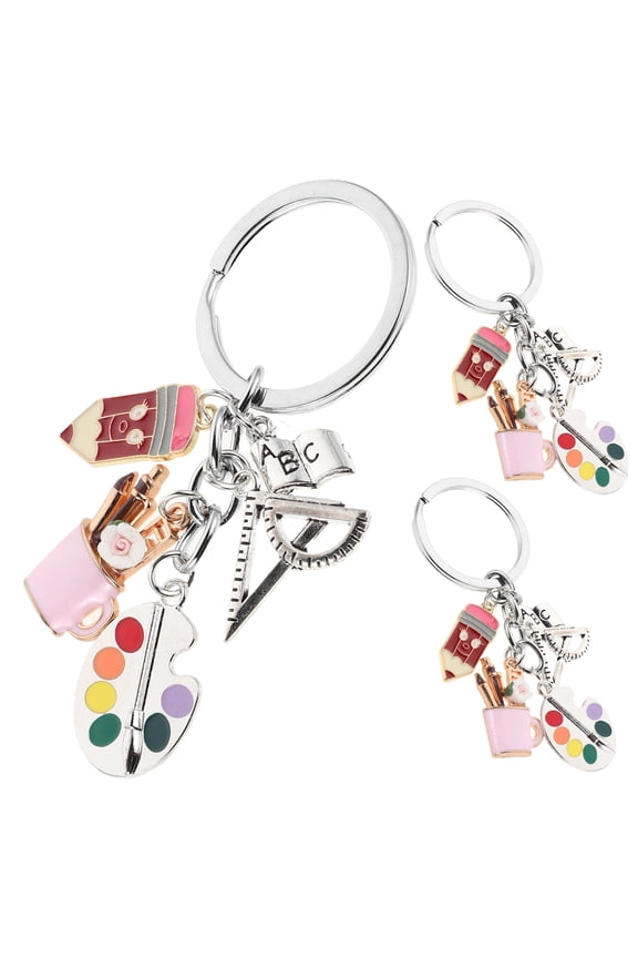 Teacher Keychains Set of 3 Squeeze Pencil Favors for Art Parties and Classroom