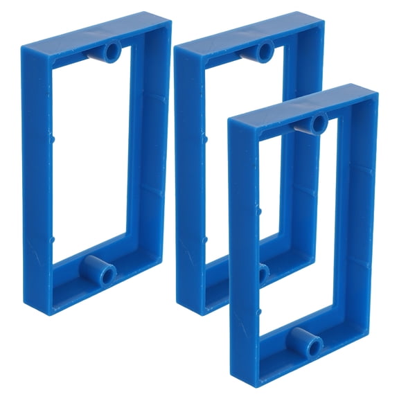 TABLZONE 3Pcs Single Gang Blue Electrical Outlet Extender Plastic Box Spacer Universal Compatibility