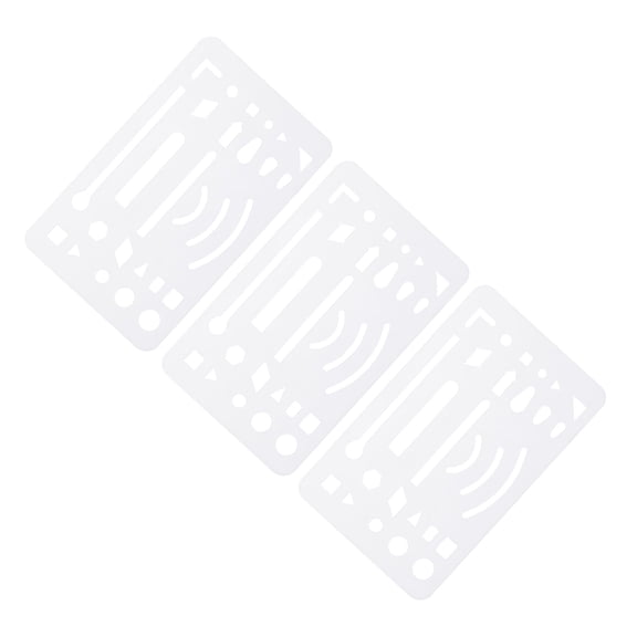 TABLZONE 3Pcs Portable Plastic Drawing Eraser Shields for Precise Measurement and Drafting Use