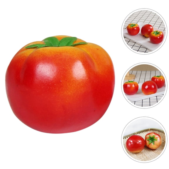 TABLZONE 3Pcs Decorative Tomato Shape Adornment Foam Model for Home and Farmhouse Style Decor
