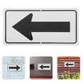 TABLZONE 15x30cm White Reflective Aluminum Arrow Signs Outdoor Road ...