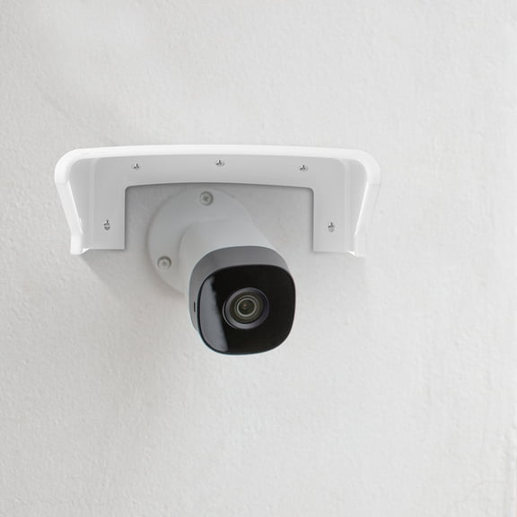 TABLZONE 3Pcs Universal Camera Cover White Weatherproof Plastic Rain Shield for Outdoor Security Cameras