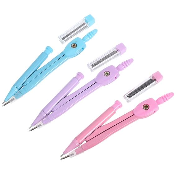 TABLZONE 3Sets Metal Compass Tool for Geometry Drawing with Precise Radius Adjustment