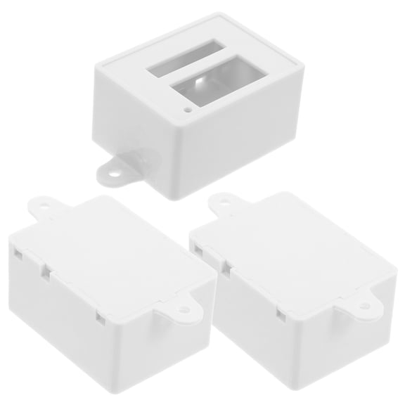 TABLZONE 3-Pack White Plastic Outdoor Electrical Enclosure Boxes, Weatherproof Protective Covers for Devices