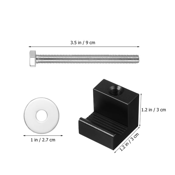 TABLZONE 4-Pack Aluminum Alloy Metal Truck Toolbox Clamps Mounting Kit with Black Finish for Tool Box