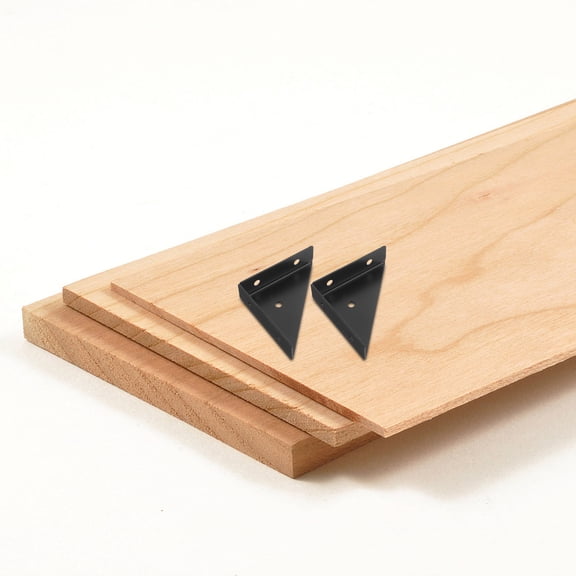 TABLZONE 4Pcs Black Steel Joining Brackets for Bed Corner and Shelf Support with Precise Drilling