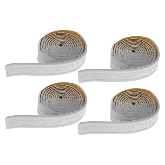 TABLZONE 4 Rolls Decorative Wall Border Foam Impact Protection White Molding Trim for Interior Renovation