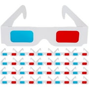 TABLZONE 40-Pack Assorted Paper 3D Glasses for Anaglyph Movies, 3D Books, Magazines, Party Supplies