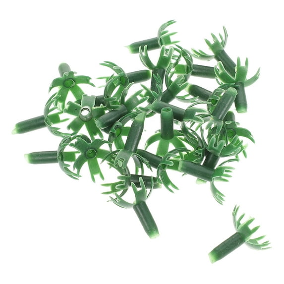 TABLZONE Plastic Green Floral Receptacle, Realistic, Stable, Versatile for Wedding Crafts, 40Pcs