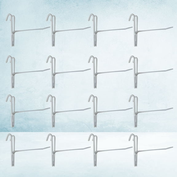 TABLZONE 40Pcs White Metal Display Prop Hooks for Hanging Clothes Purses and Utensils