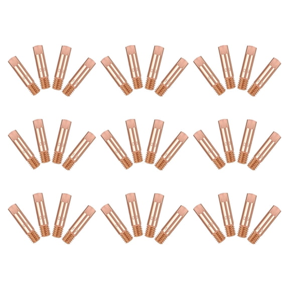 TABLZONE 40Pcs Rose Plated Gold Copper Contact Tip Nozzle for Welding Torch High Conductivity Durable Replacement