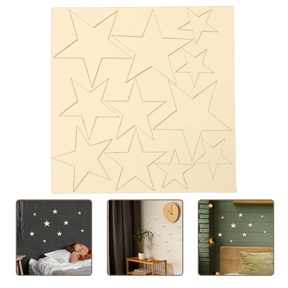 TABLZONE 40Pcs Golden Star Shape Removable Acrylic Wall Stickers for Room Decor Kids Bedroom Nursery