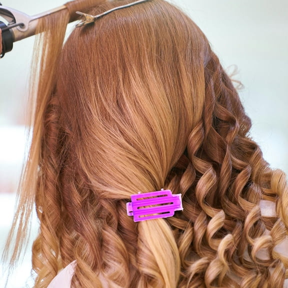 TABLZONE 45Pcs Hair Curler Stick Violet Resin Easy Use Clips for Beautiful Hair Styles Without Damage
