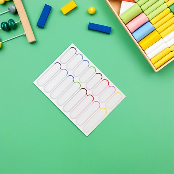 TABLZONE 480Pcs Writable Label Tags Blank Name Stickers for School Parties Office Meetings Home Use