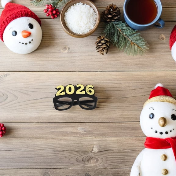 TABLZONE 2026 New Year Photo Booth Props Multi-Color Unique Design Fun Party Accessories for Celebrations