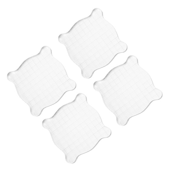 TABLZONE 4Pcs Acrylic Clear Stamp Blocks for Versatile Craft Use and Accurate Project Alignment