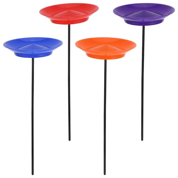 TABLZONE 4Pcs Circus Rotating Juggling Plates Set Portable Plastic Discs for Stage Use