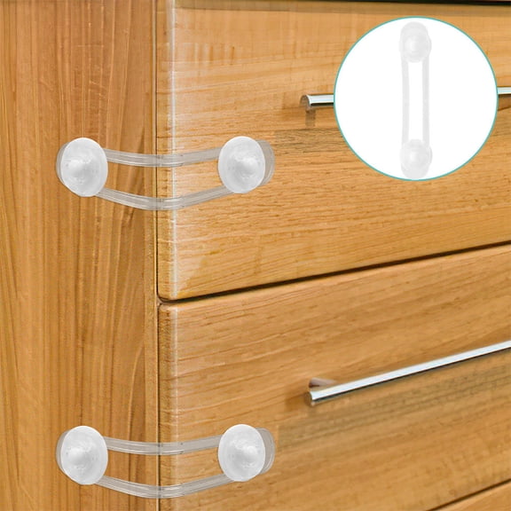 TABLZONE 4PCS Child Safety Drawer Locks Soft Rubber Transparent Safety Lock for Furniture Home Safety