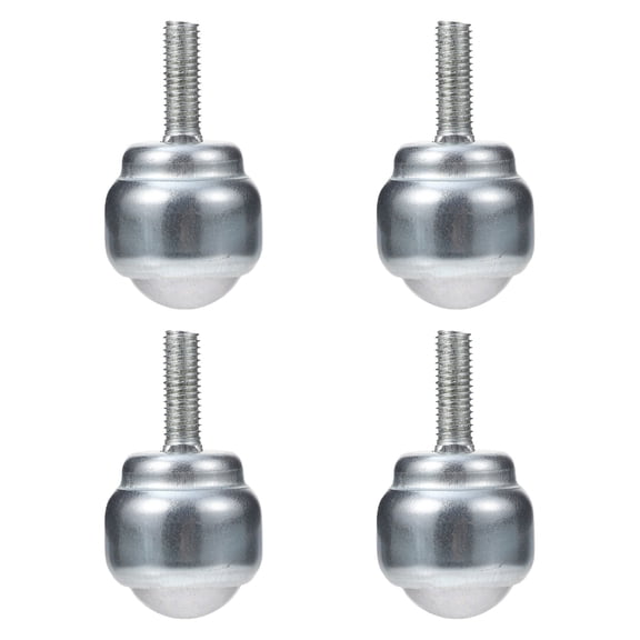 TABLZONE 4Pcs Ball Transfer Units Metal Casters Plated Silver with 360 Degree Rotation for Industrial