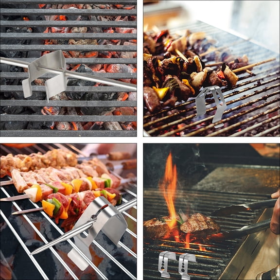 TABLZONE 4Pcs Bbq Thermometer Probe Clip Stainless Steel Clamp for Accurate Temperature Reading