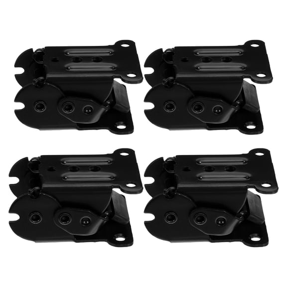 TABLZONE 4Pcs Black Adjustable Folding Hinges with Lock Heavy Duty Fold Down Table Brackets