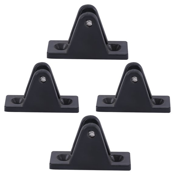 TABLZONE 4Pcs Black Boat Deck Hinges Nylon Flat Mount Boating Equipment with Spring Loaded Pin