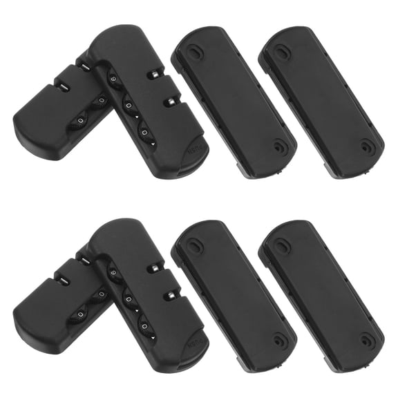 TABLZONE 4-Pack Black Portable Combination Code Locks for Travel Suitcases and Backpacks with Resettable Security