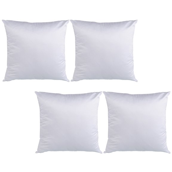 TABLZONE 4Pcs Blank White Pillow Cases for Sublimation 18x18 Inch with Concealed Zipper for Home