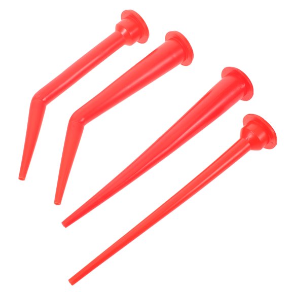 TABLZONE 4Pcs Caulking Nozzle Applicator Set with Extended Reach Red Tips for Precise Home Sealing