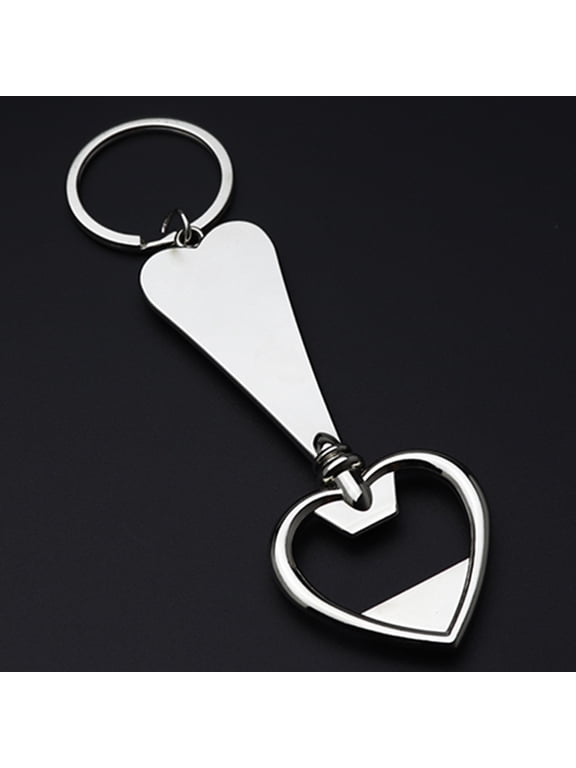 4-Pack Heart Design Drink Opener Keychains for Travel, Hotel, Kitchen, and Everyday Use