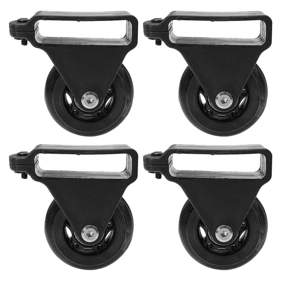 TABLZONE 4Pcs Extension Ladder Wheels Black Aluminum Alloy Heavy Duty Ladder Casters