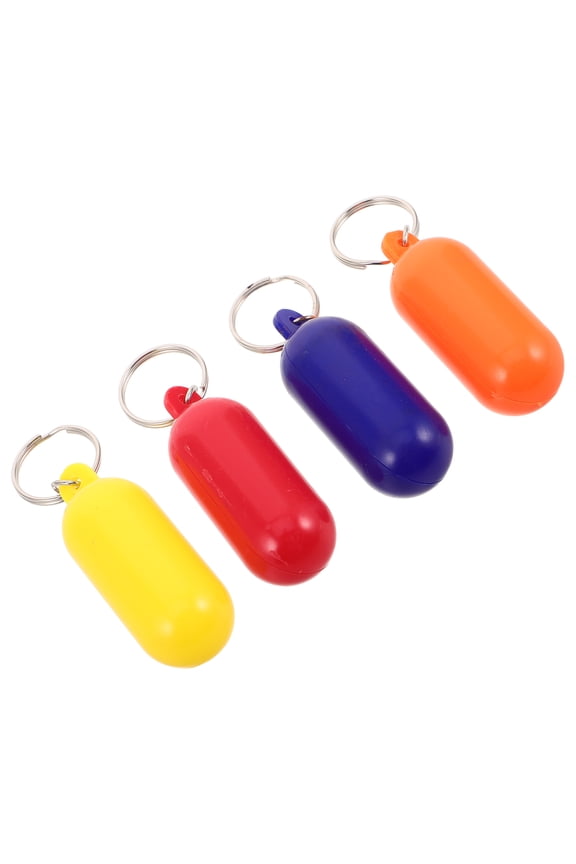 4Pcs Floating Keychain Charms Buoyant Design Plastic Keyring For Women